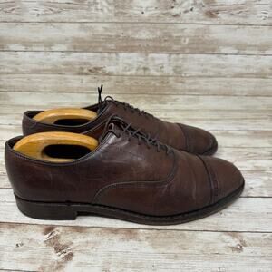 Allen Edmonds Fifth Avenue Brown Leather Cap Toe Oxford Dress Shoe Men's Sz 9.5D